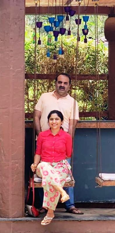 Sanyogita Nimbalkar with her husband, Satyajeet Nimbalkar