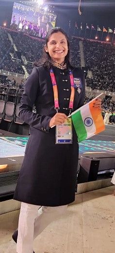 Srabani Nanda during the inauguration ceremony of 2022 Commonwealth games