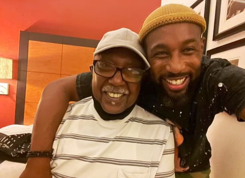 Stephen 'tWitch' Boss with his grandfather Eddy Boss