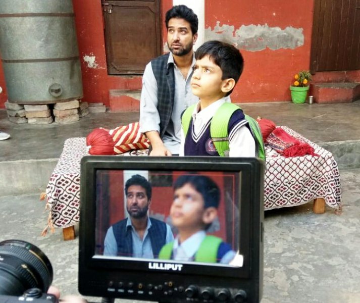 Sukhpal Singh's son, Karanveer Singh, shooting for a short film