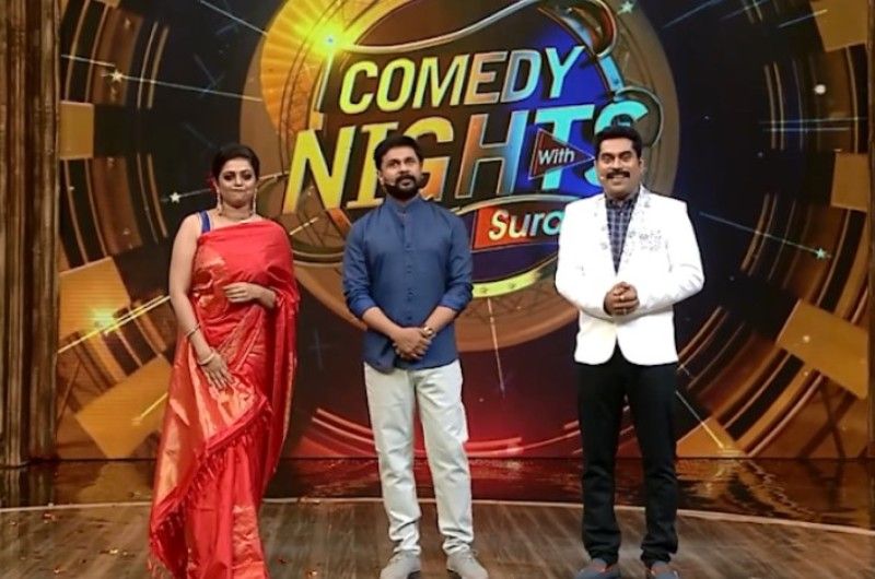 Suraj Venjaramoodu (right) in the show 'Comedy Nights with Suraj'