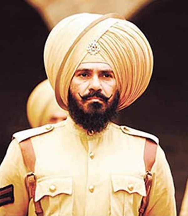 Suvinder Vicky as Lal Singh in a scene from the Bollywood film Kesari (2019)