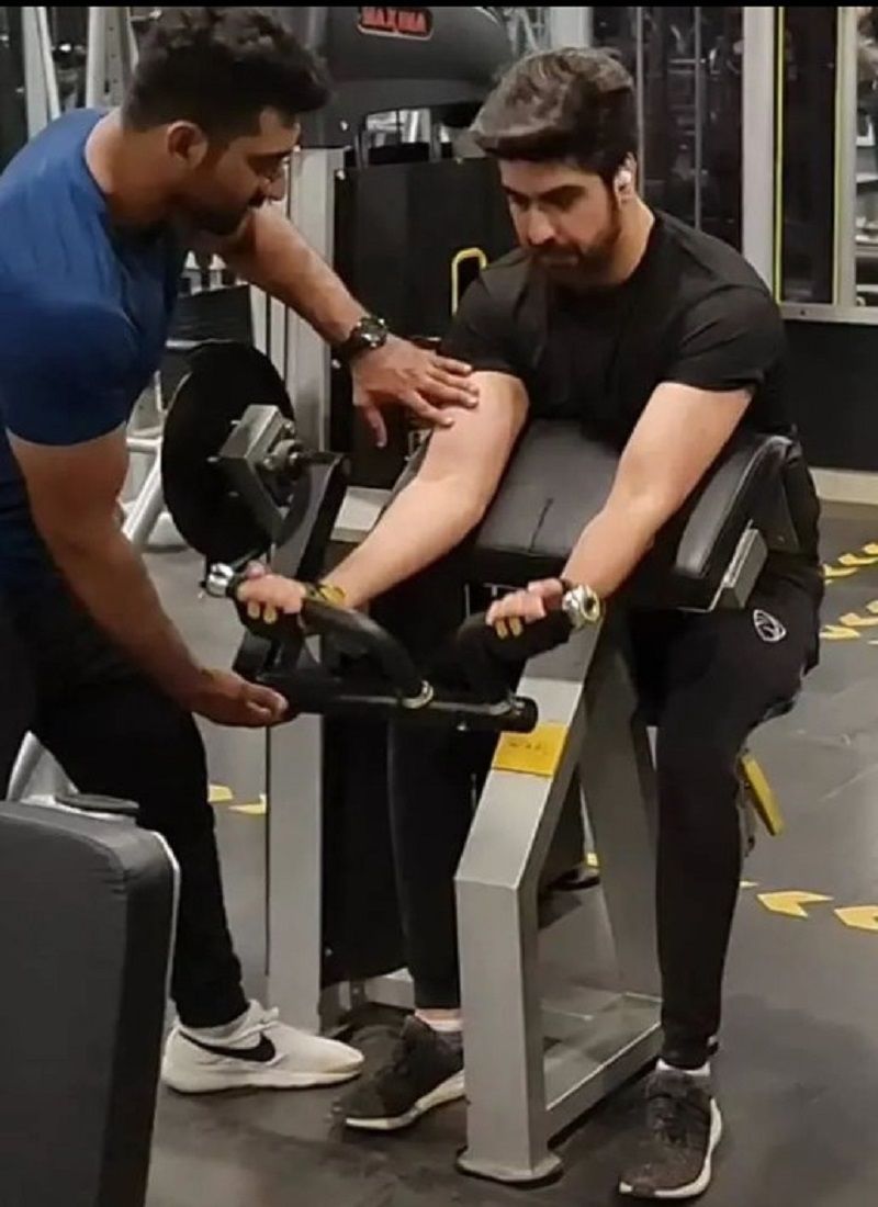 Syed Ali Haider working out