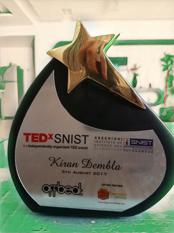 TED award given to Kiran Dembla