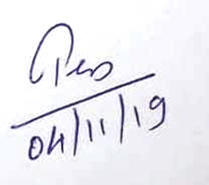 Tessy Thomas' signature