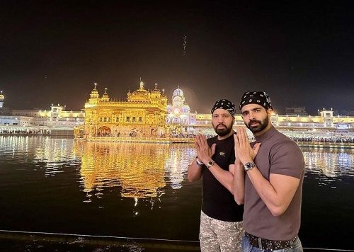 Tiger at Golden Temple with his father