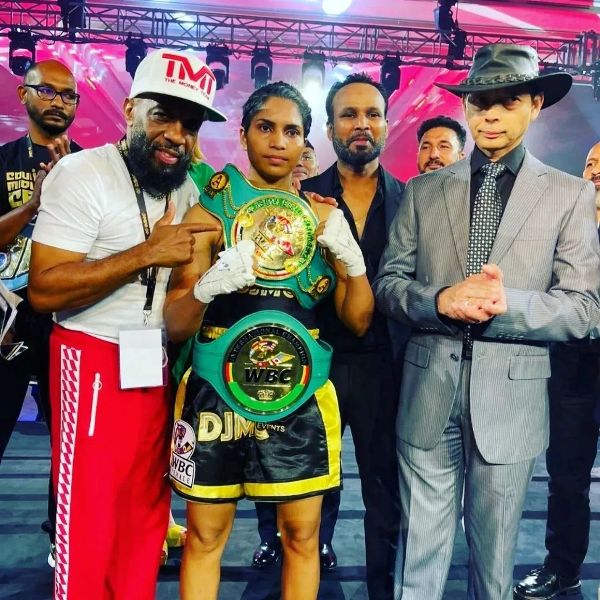 Urvashi Singh after winning WBC International Super Bantamweight Title Champion and the WBC Asia Silver Crown Champion