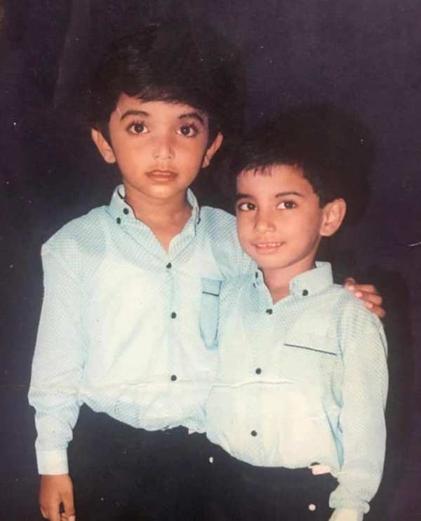 A childhood picture of Anil K Antony and Chandy Oommen