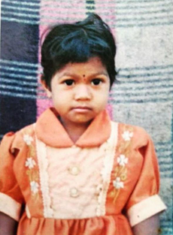 A childhood picture of Poorna Malavath