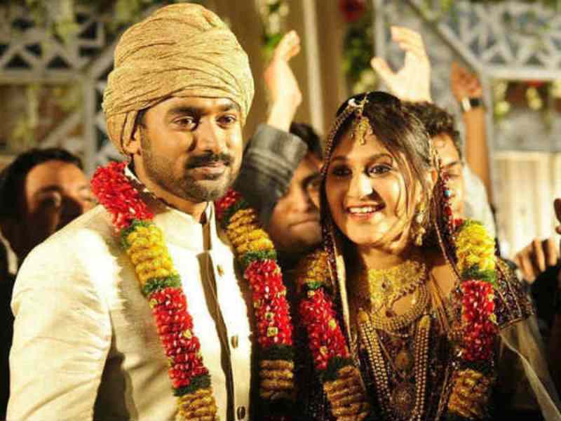 A picture of Asif Ali and Zama during their wedding ceremony