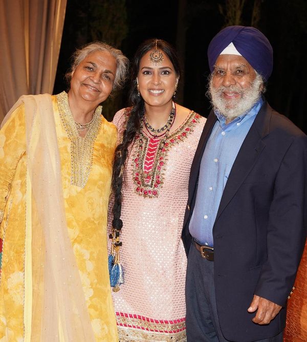 A picture of Manpreet Monica Singh with her parents