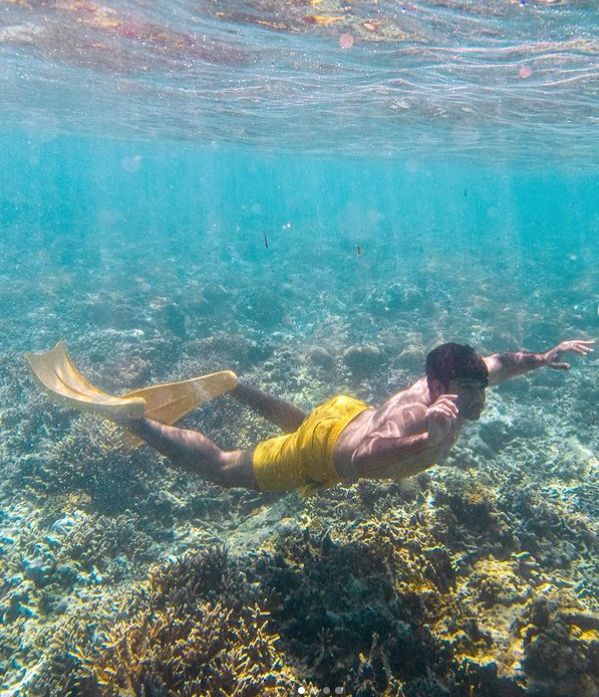 A picture of Shivesh snorkeling