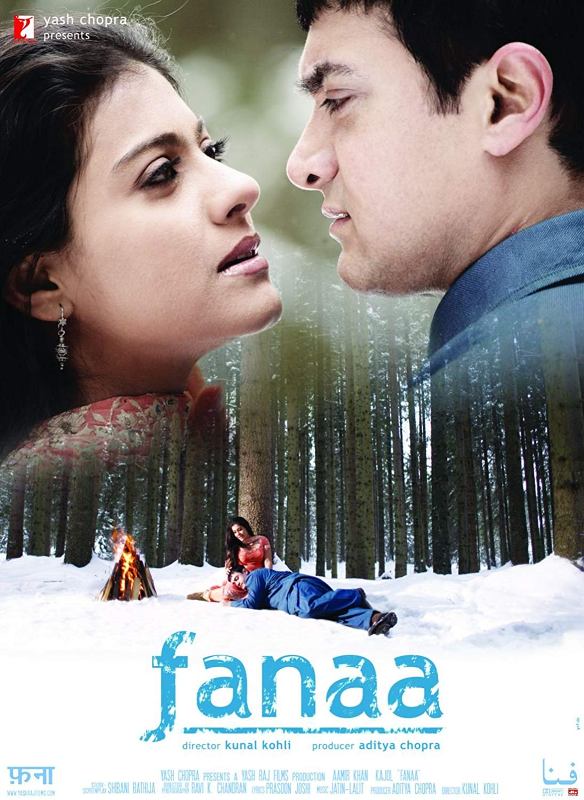 A poster of the Hindi-language film Fanaa