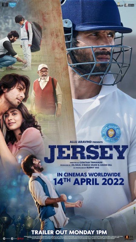 A poster of the Hindi film Jersey (2022)