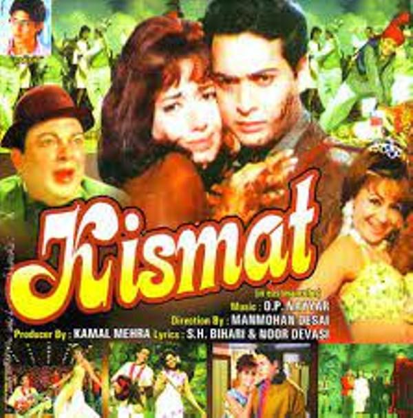 A poster of the Hindi film Kismat (1968)