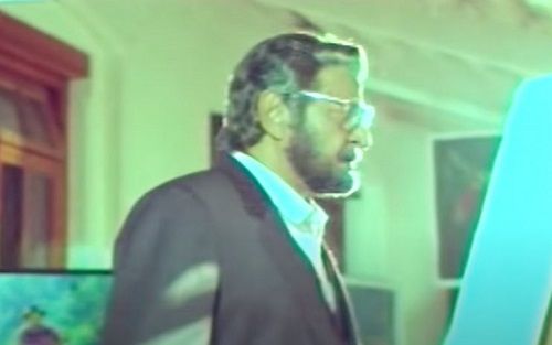 A still of Pran as Mayor Ranjith from the film Kodama Simham