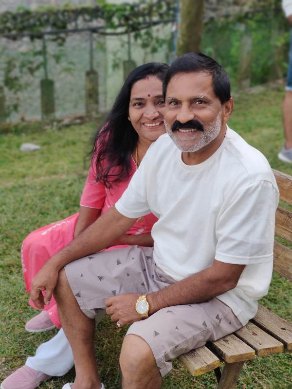 Aditi with her father