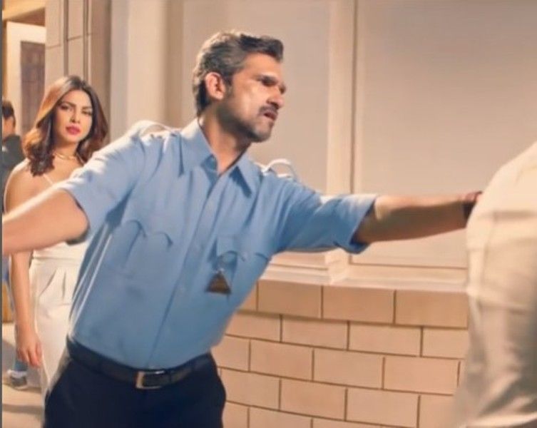 Ajit Shidhaye in a still from the commercial for the brand Rajnigandha