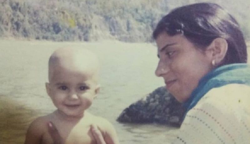 Ambrish Verma as a child with his mother