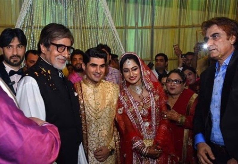 Amitabh Bachchan at the wedding of Ali Khan's daughter Aashna Ali Khan