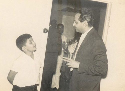 An old picture of Pran with Rishi Kapoor