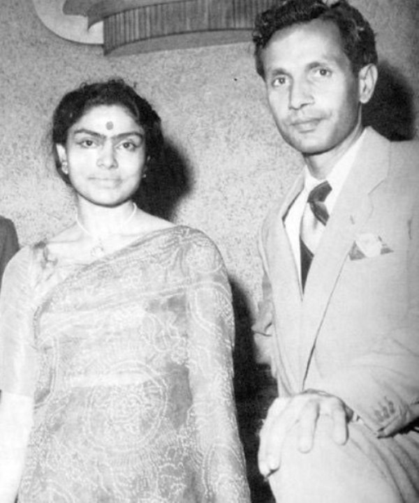 Chetan Anand with Uma Anand