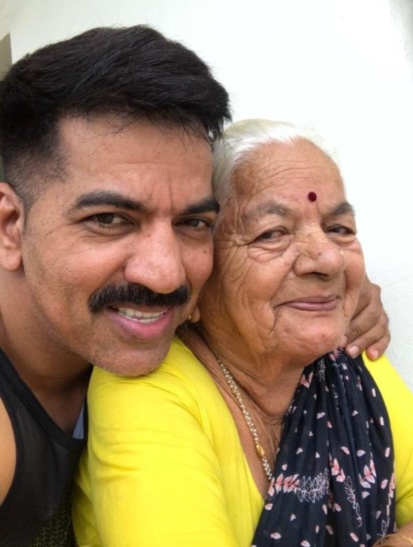 Daya Nayak with his mother, Radha Nayak