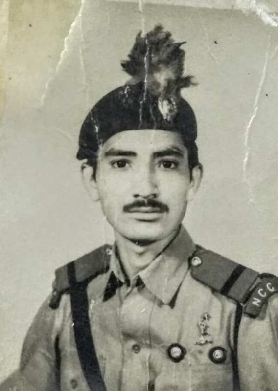 Deepak Antani as an NCC cadet during his young days