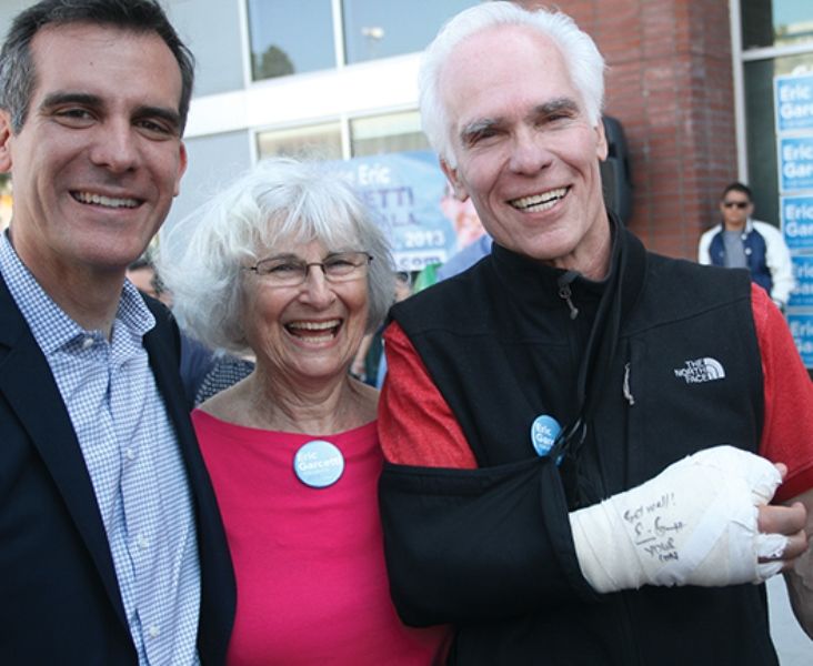 Eric Garcetti with his parents
