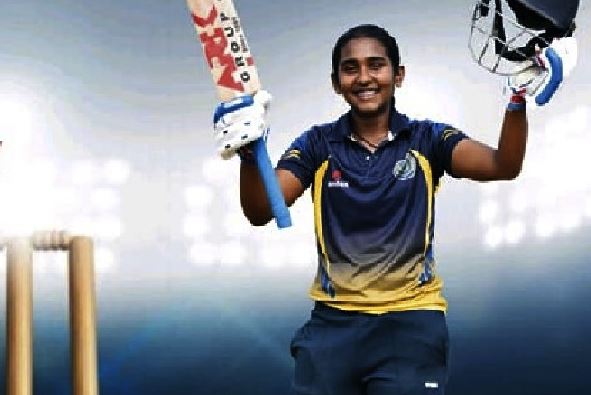 Gongadi Trisha as a part of Hyderabad Women's team