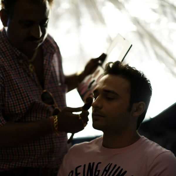 Jaey Gajera on the sets of Salman Khan Foundation Being Human to shoot for Being Human Summer Collection 2015