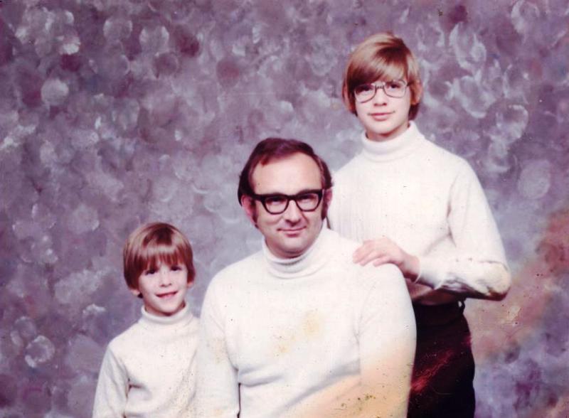 Jeffrey Dahmer (extreme right) during his early teens with his father and younger brother