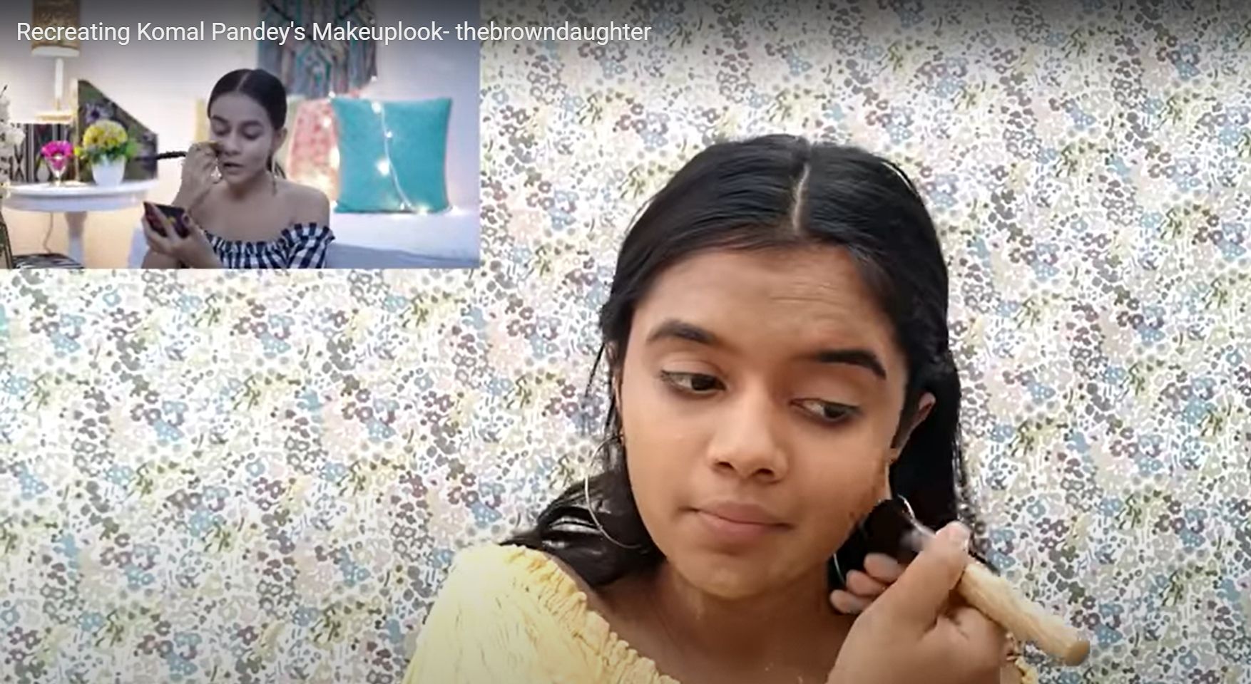 Jhanvi's first viral video recreating Komal Pandey's makeup look