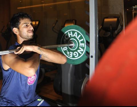 Jitesh Sharma during his workout session