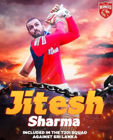Jitesh Sharma included on India's T20I squad