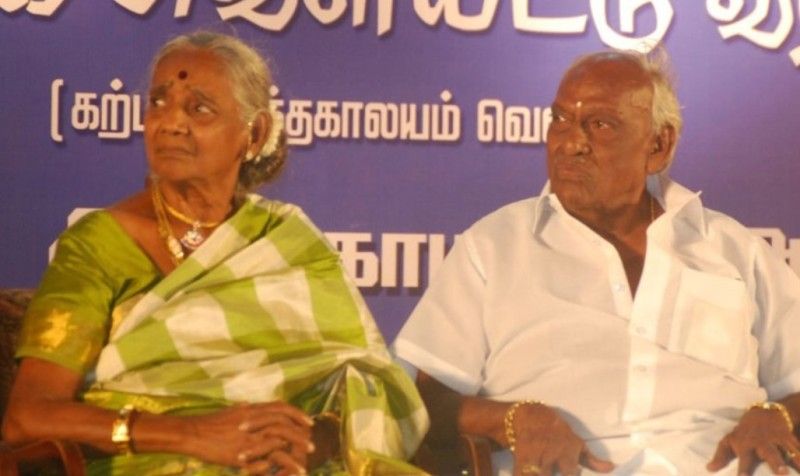 Judo. K. K. Rathnam with his wife, R. Govindammal