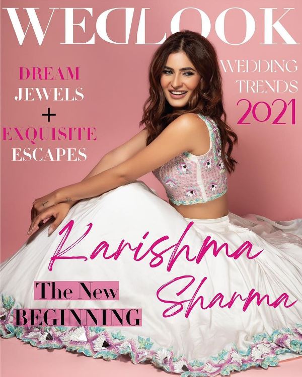 Karishma Sharma on the cover of Wedlook magazine