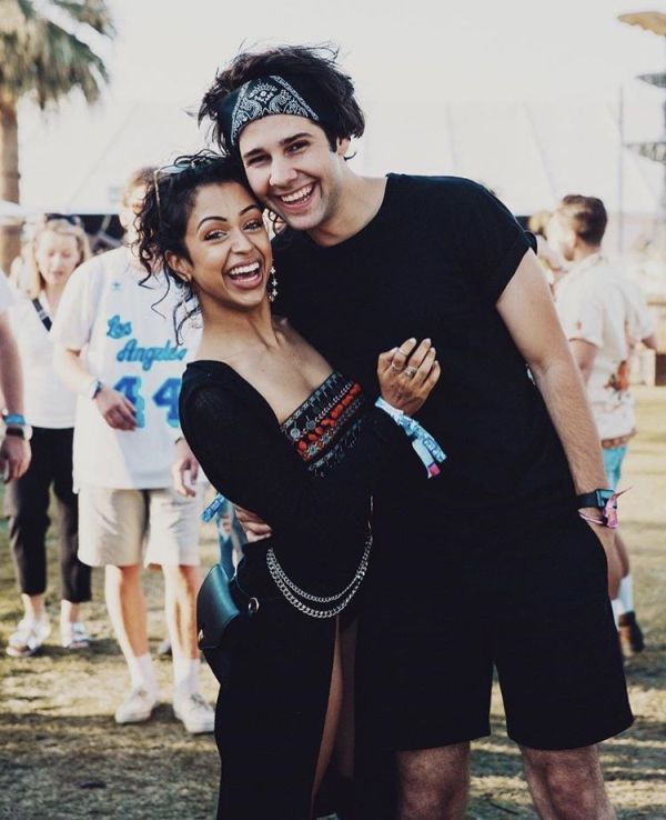 Liza Koshy and David Dobrik during Coachella 2018