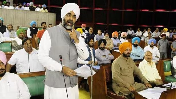 Manpreet Singh Badal expressing his future plans for Bathinda during a session in the Punjab Legislative Assembly