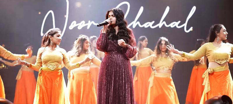 Noor Chahal performing at YouTube Fanfest 2022
