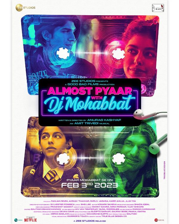 Poster of the 2023 Bollywood film 'Almost Pyaar with DJ Mohabbat'