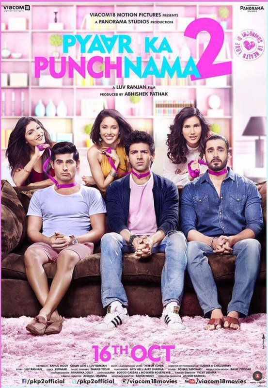 Poster of the Bollywood film 'Pyaar Ka Punchnama 2'