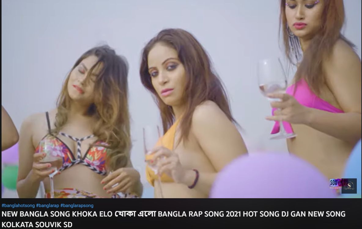 Priyaka Biswas in the Bangla music video KHOKA ELO