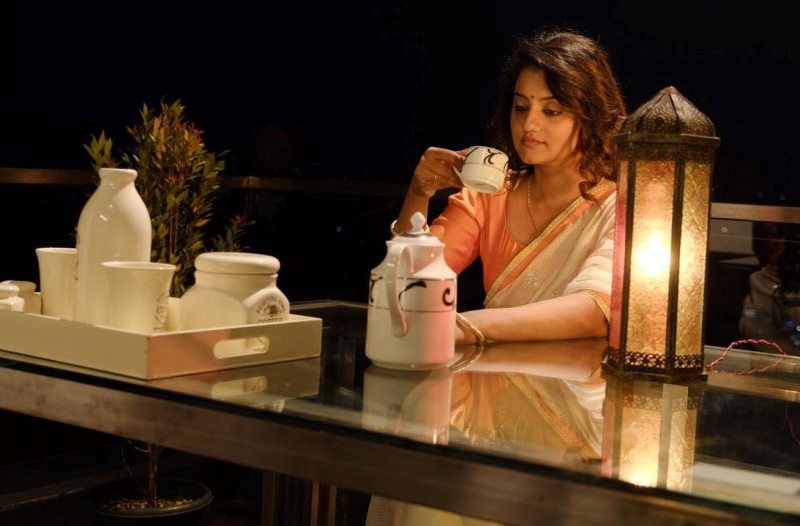 Priyanka, as Meera, from the location of Aa Mukham