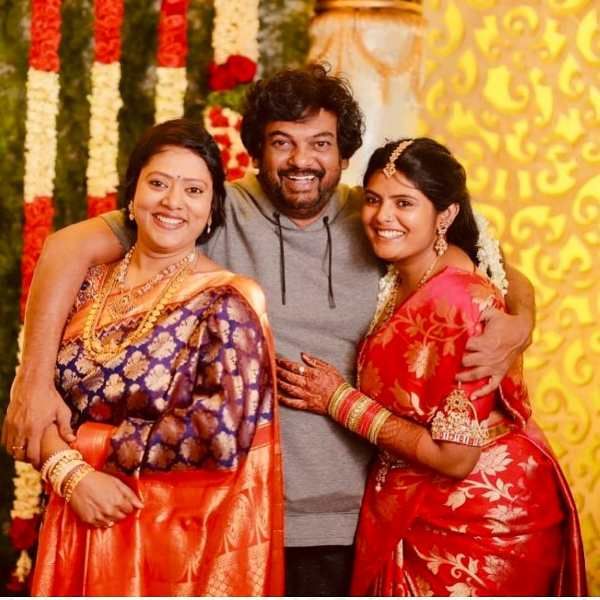 Puri Jagannadh with his wife (left) and daughter (right)