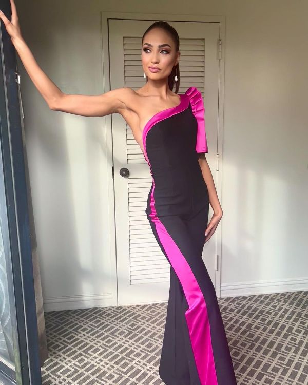 R'Bonney Gabriel's self-designed outfit for the interview round at the Miss USA 2022 contest
