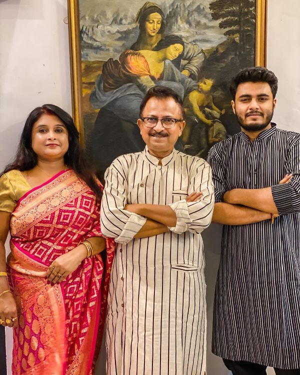 Raj Barman with his parents