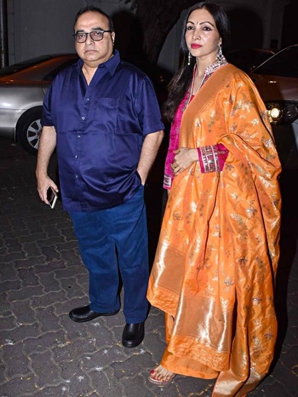 Rajkumar Santoshi with his wife Manila Santoshi