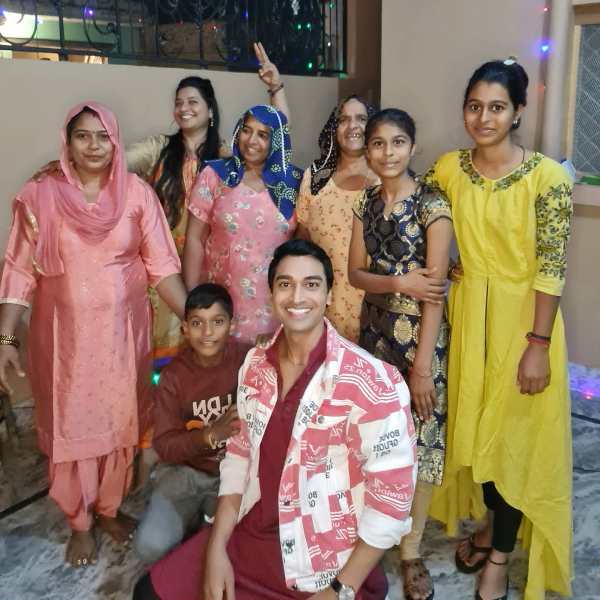 Rohit Gujjar with his family