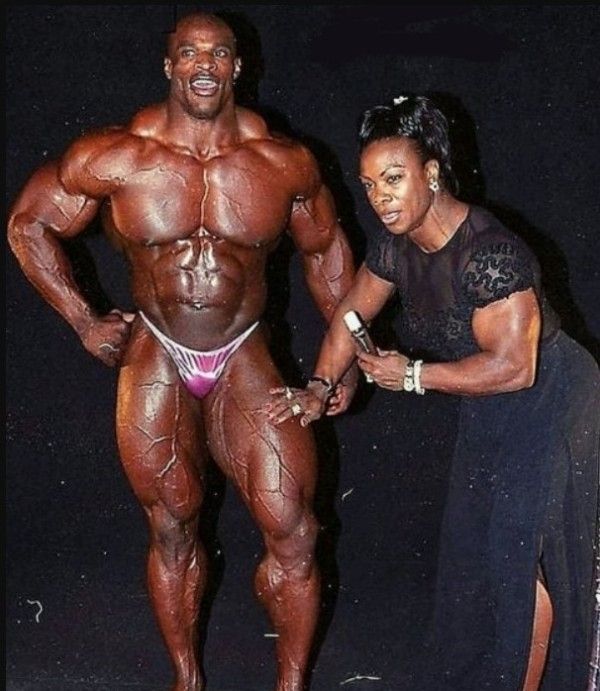 Ronnie Coleman with his ex-girlfriend Vickie Gates
